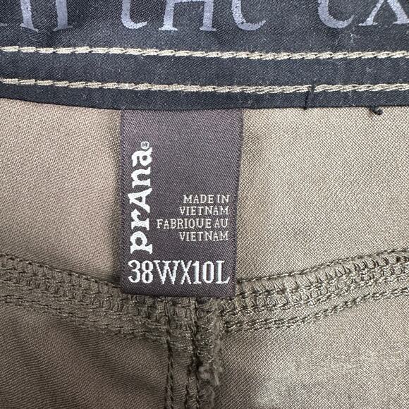 Prana Stretch Zion Cargo Short Mens 38x10 Brown Adjustable Waist UPF 50+ Hiking - Picture 10 of 11